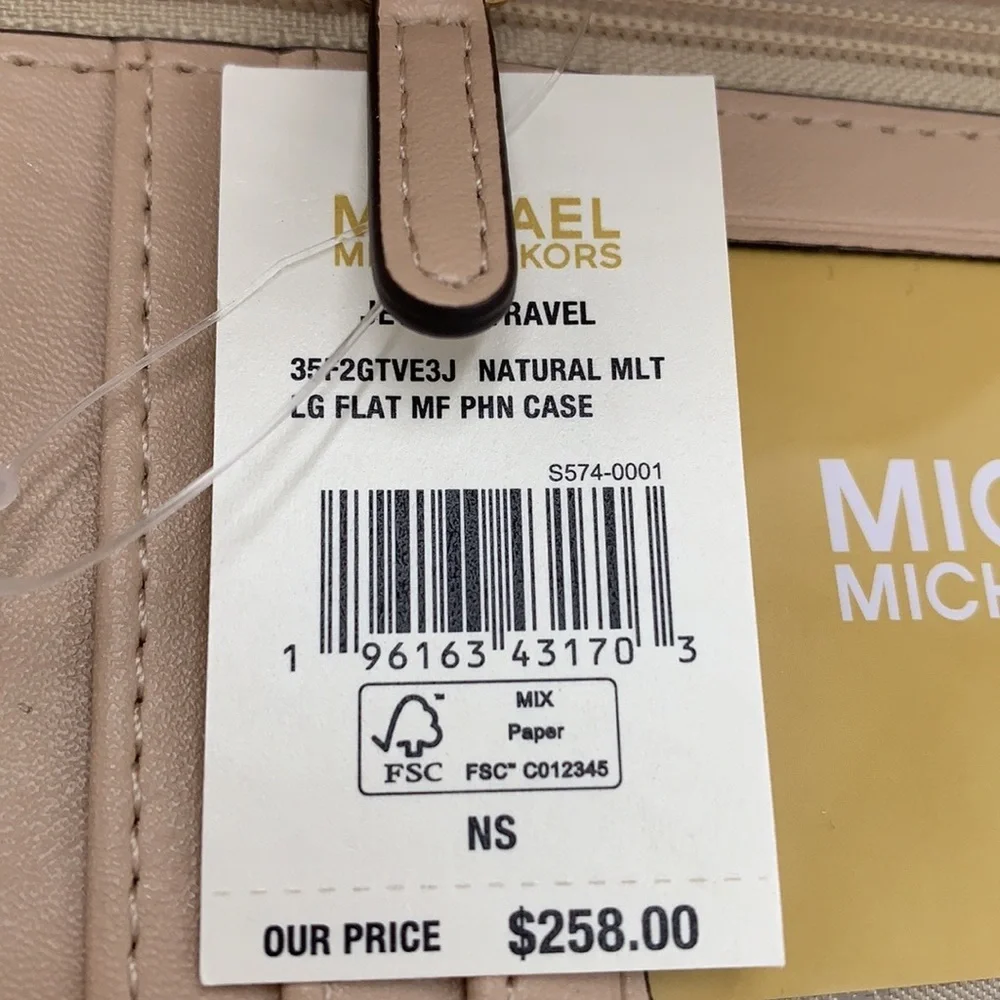 Michael Kors Jet Set Travel Large Multifunctional Phone Case Wristlet Wallet